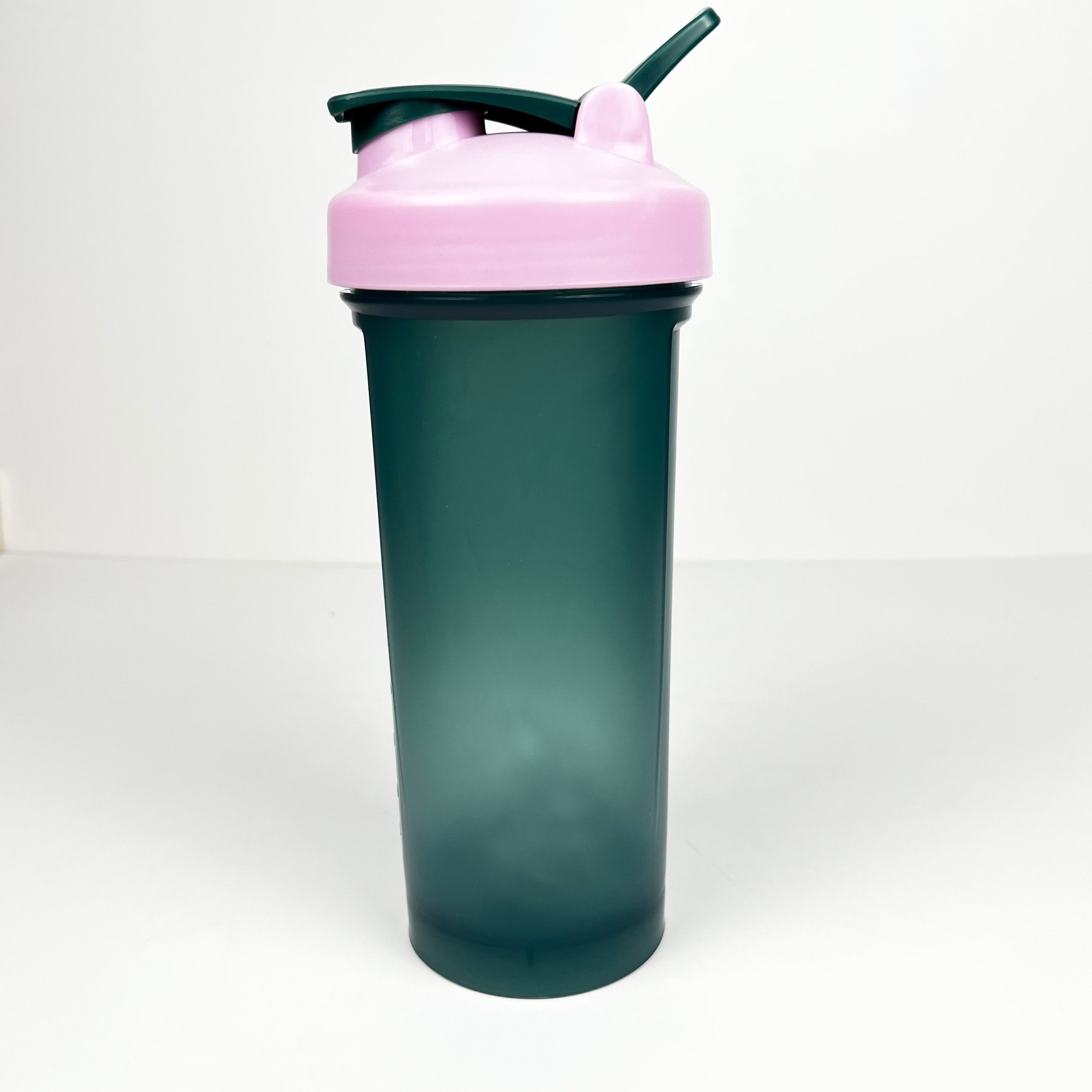 Green with pink lid