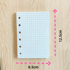 Papel de repuesto para libreta de hojas sueltas, 6 agujeros, A5/A6, Cuenta de mano, línea horizontal interna, páginas interiores personalizadas, cuaderno - Product Image 2