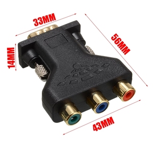 New Arrival <strong>VGA</strong> <strong>RCA</strong> Adapter 3RCA Video Female <strong>to</strong> HD 15 Pin <strong>VGA</strong> Converter Style Component Video Jack Adapter - Product Image 5
