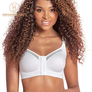 מגרש מלאי מלוכד מוצק בגודל פלוס ללא זעזועים עמיד למים אימון צלב ללא גב חזיית ספורט - Product Image 5