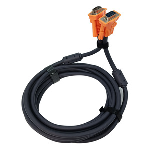 VGA至VGA适配器连接器电缆，带铁氧体芯15针公对公连接器VGA电缆，用于监控电脑投影仪 - Product Image 4