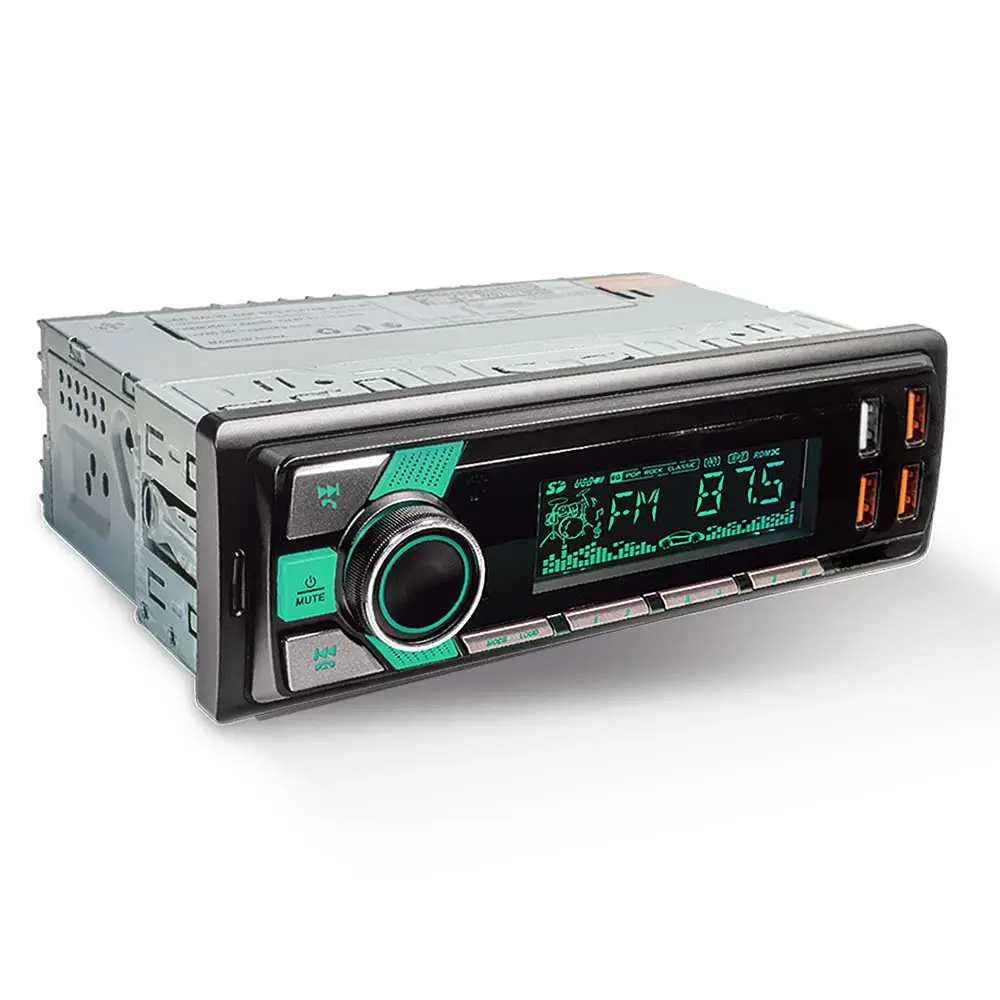 Stock vente chaude 4USB Port lecteur dvd de voiture Charge rapide audio mp3 multimédia voiture mp3
