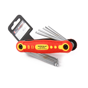 XITELI 8 In 1 çapraz Torx düz yuvarlak kafa altıgen anahtar katlanır Allen anahtarı mobilya açık için bisiklet tamir aracı seti - Product Image 3