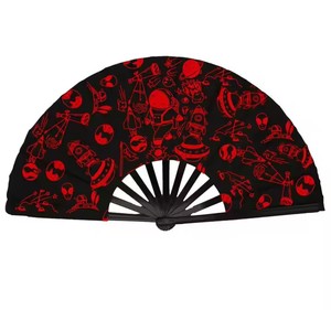 Hot Bán Truyền Thống Âm Nhạc Thiên Thần 13 Inch Tùy Chỉnh Tre Gỗ Tay <span class=keywords><strong>Fan</strong></span> Hâm Mộ In Logo Đám Cưới Kỳ Nghỉ Gấp Người Hâm Mộ - Product Image 3