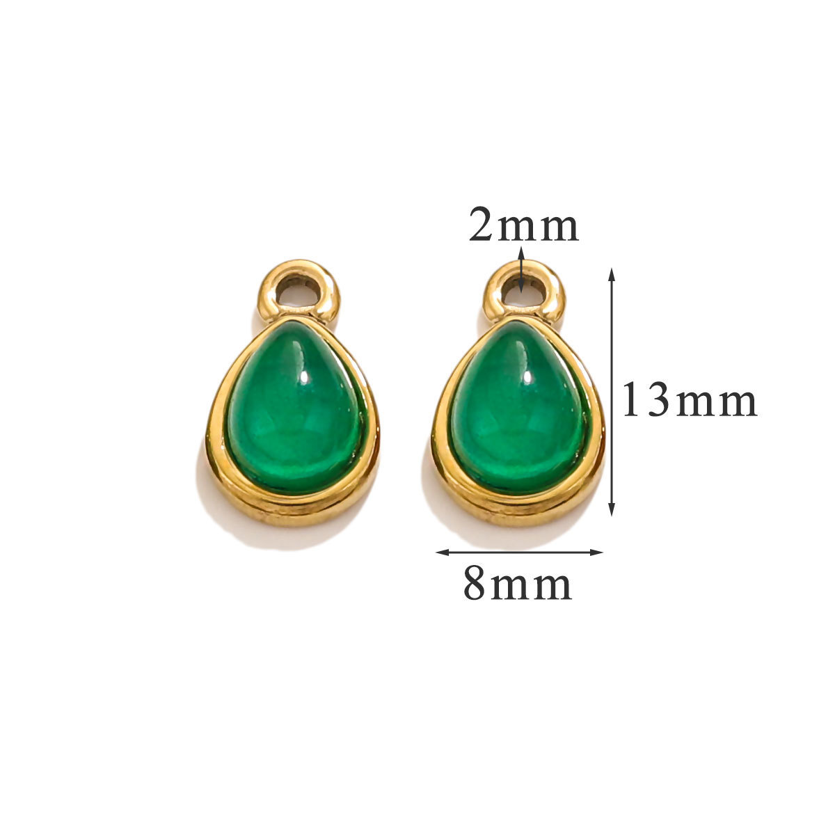 Agate vert trompette