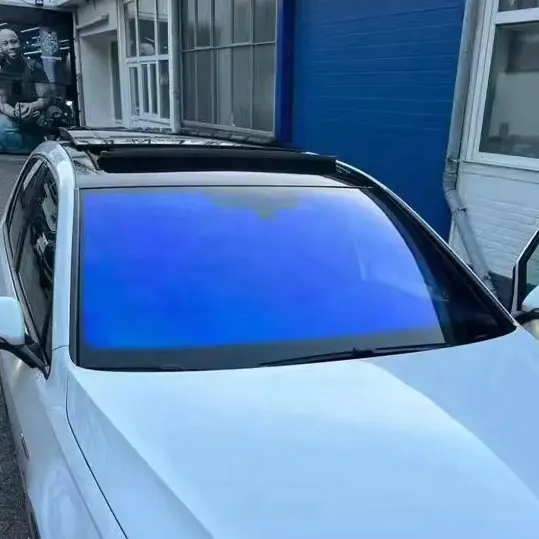 अच्छी सिकुड़ती गिरगिट कार टिंट फिल्म नीली सौर फिल्म कार ग्लास सुरक्षा गिरगिट कार खिड़की फिल्म
