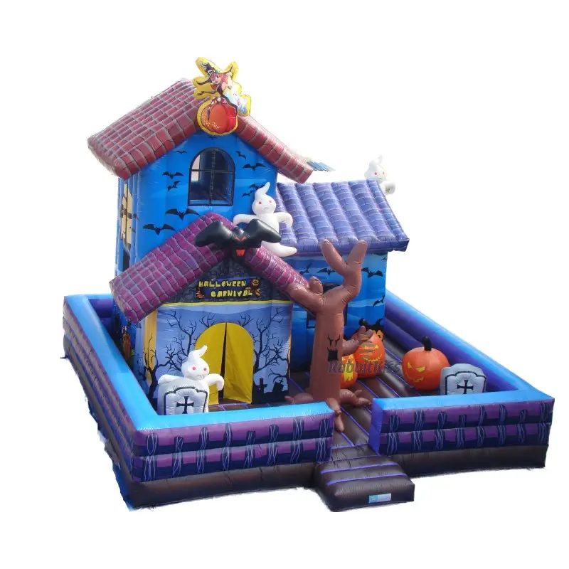 Halloween Crazy Fun Witch Theme gonfiabile Jumping Bouncy Castle Slides Combo commerciale gonfiabile Cartoon Bounce Houses