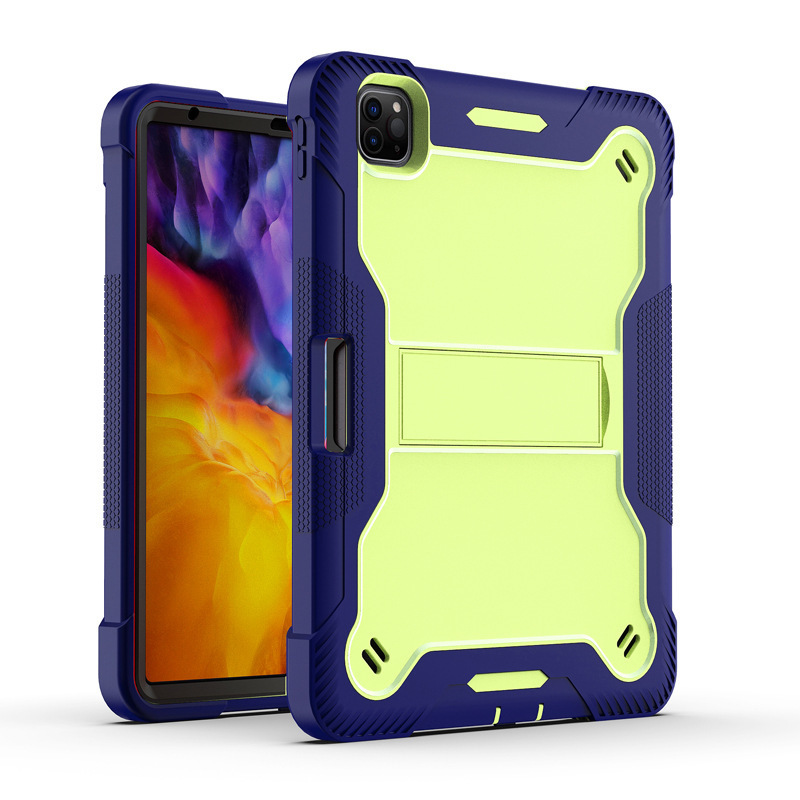 Yellow-green, navy blue