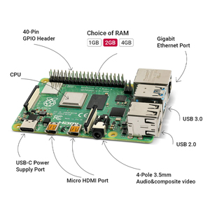 Raspberry Pi 4 2GB RAM-Karte mit 32GB Micro SD-Karte Komplette elektronische Starter module und Kits
