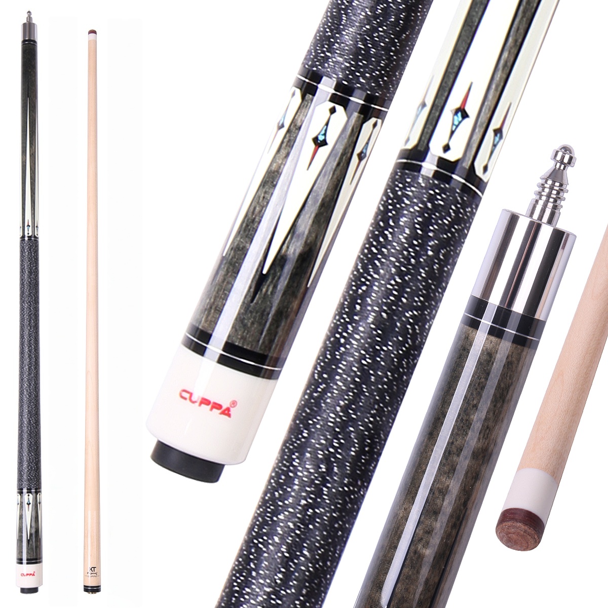 Black DL-6 Irish Linen Wrap Grip Set