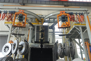 Metal temizleme için yüksek sertlik düşük fiyat otomatik askı tipi kanca kumlama makinesi - Product Image 2