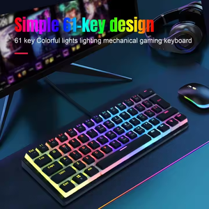 61 teclas 60 por ciento Teclado mecánico con cable teclado para juegos para ordenador PC teclado con retroiluminación - Product Image 6