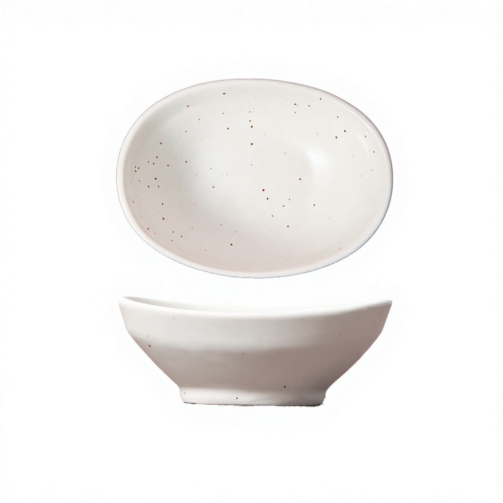 Yuanbao dish-plain white