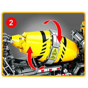 SEMBO Engineering Mixer Truck tecnico modello di auto costruzione blocchi di mattoni giocattoli