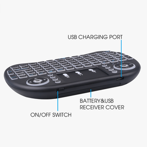 2.4G i8 mini tastiera Wireless i8 air fly mouse retroilluminato inglese russo spagnolo francese telecomando per Set-top box - Product Image 4