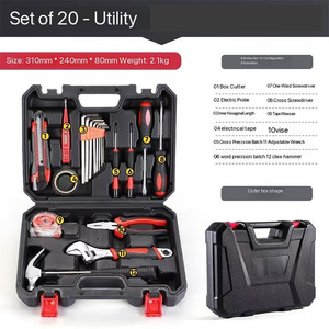 <strong>20</strong>-Piece General Purpose Home Repair Tool <strong>Set</strong> Hand Tool Kit with Combination Home Auto Repair Including Tool Box Storage Case