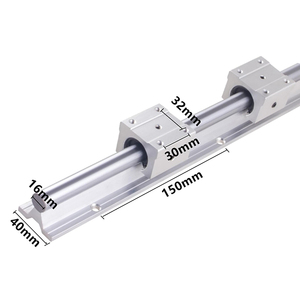 Bloques deslizantes SBR12UU de aluminio de 600mm, Kit de riel de guía de movimiento lineal SBR12 y rodamientos para máquinas CNC para sistemas de rieles deslizantes - Product Image 2