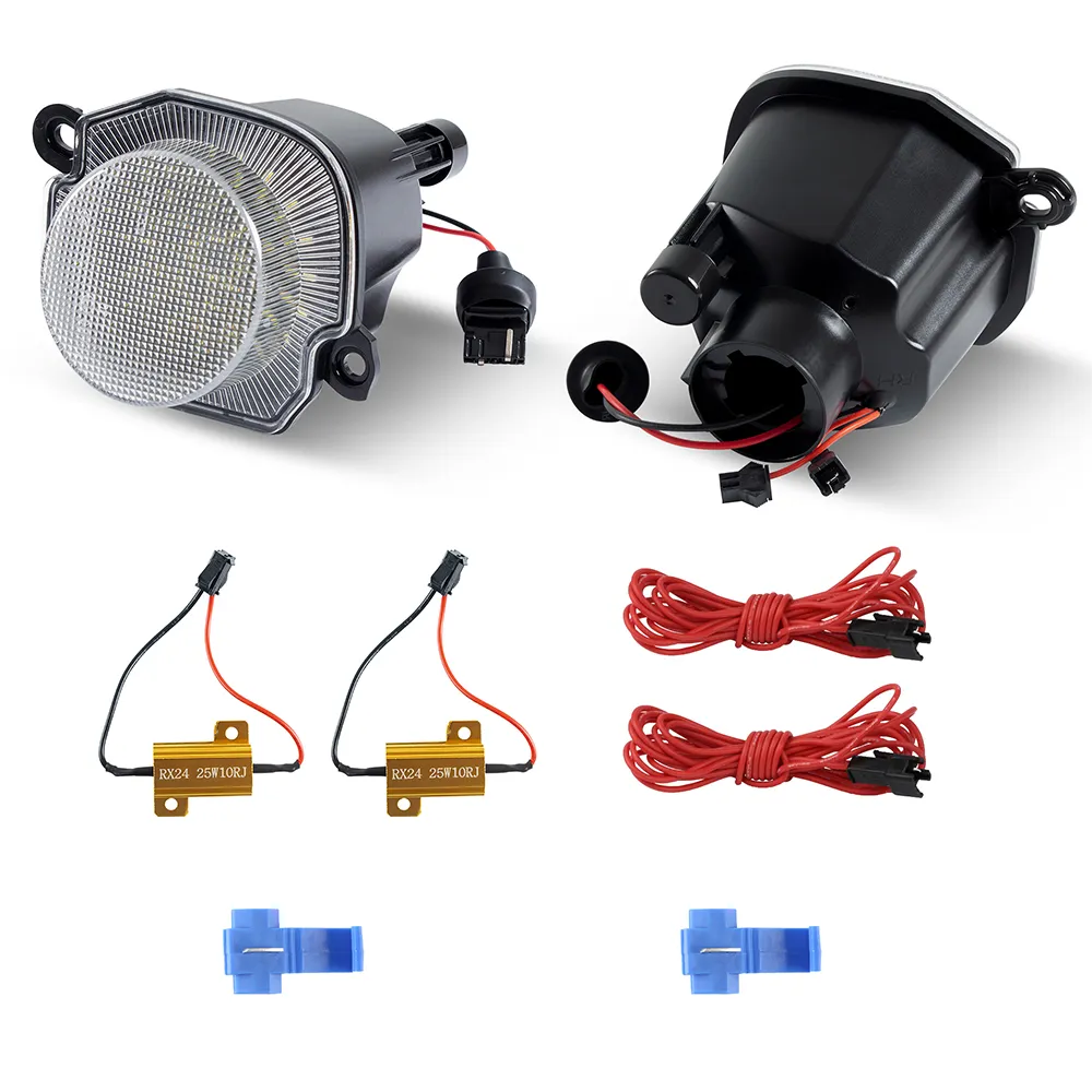 2 pezzi trasparente/fumé lente LED paraurti anteriore indicatore laterale luce di marcia diurna per Suzuki Jimny JB64W