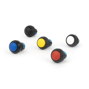 2024 Wholesale 12mm Mini SPST <strong>Button</strong> <strong>Switch</strong> With Color Head Plastic <strong>2</strong> Pin Latch Type Power <strong>Push</strong> <strong>Button</strong> <strong>Switch</strong>