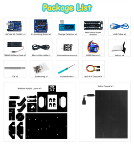 Yeni! LAFVIN güneş takip kiti Arduino için çift eksenli DIY eğitici oyuncak güneş takip sistemi