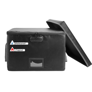 定制标志便携式文件柜盒子可折叠存储收纳器办公室文件文件箱 - Product Image 1