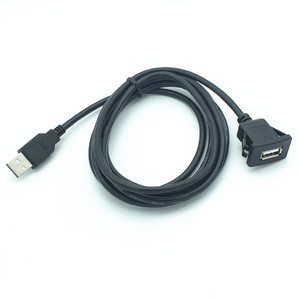 Conector hembra USB tipo A 2,0 de montaje en Panel a presión con conexión USB A 2,0 - Product Image 5