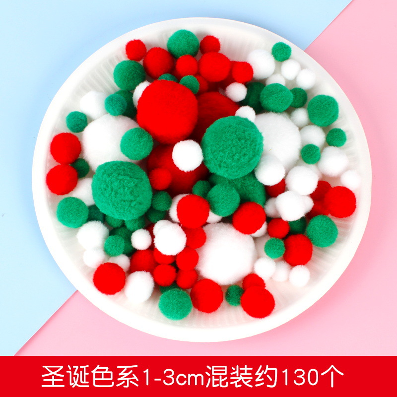 Christmas-themed, 1-3cm mixed pack, approximately 130 pieces.