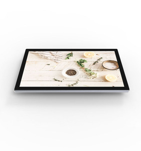 32-Zoll-Silberquadrat-<span class=keywords><strong>Display</strong></span> Ultra dünne, an der Wand montierte Touch-Video-Player-Online-Werbe maschine Digital Signage-Displays