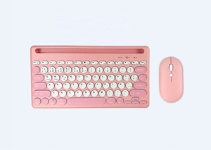 Precio al por mayor, colores mezclados, 2,4G y BT, modo dual, inalámbrico, Bluetooth, teclado para ordenador portátil, alfombrilla de ratón, combinación de alfombrilla de ratón para tabletas - Product Image 6