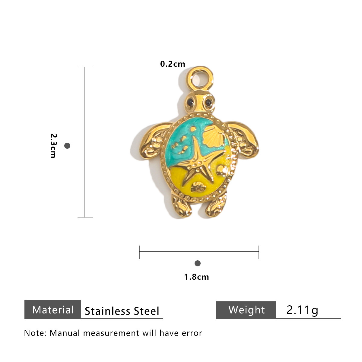 Vert tortue et jaune = 2PCS