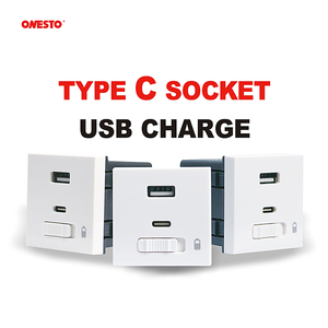 Onesto Type a and Type C Fast Charging <strong>Socket</strong> <strong>USB</strong> Charger <strong>Socket</strong> 45*45 PD/QC 250V <strong>Socket</strong> with <strong>USB</strong> - Product Image 2