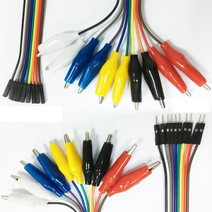 Unique 2 in 1 Crocodile Alligator Clip to Dupont Jumper Wire 10Pin 20Cm Male Female for Test Lead <strong>Arduino</strong> <strong>Raspberry</strong> Pi