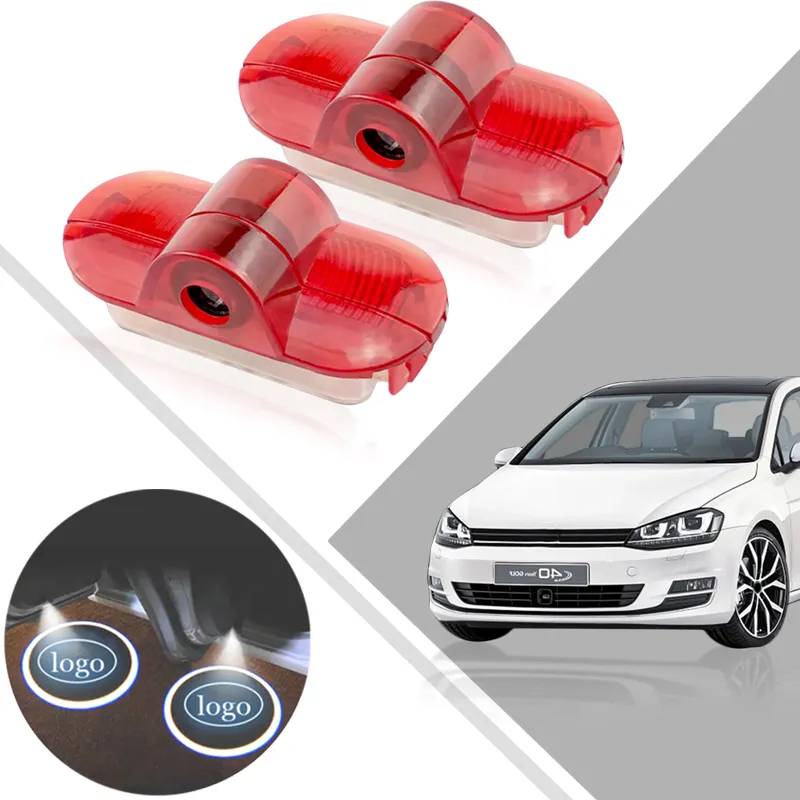 LED Car Door Logo proiettore Ghost Shadow Light per vw golf 4 lavida touran caddy beatle bora accessori per auto