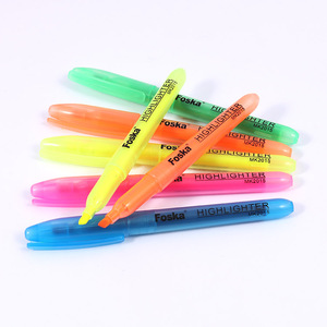 FOSKA rapida asciugatura inodore e Non tossico scalpello inchiostro pennino colorato evidenziatori per evidenziare sottolineature o note di scrittura - Product Image 1