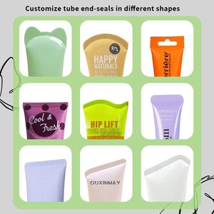 Ouxinmay Oval Cosmetic Squeeze <strong>Tube</strong> 30ml <strong>Round</strong> Plastic Packaging with Flip Top Cap Lipstick Eye Cream Made PE Aluminum Guangzhou