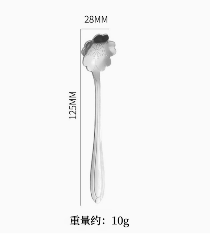 Sakura silver coffee spoon