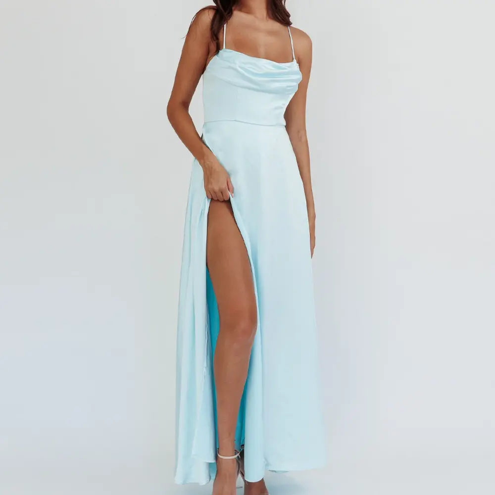 महिलाओं के कपड़ों के लिए कस्टम पार्टी महिलाओं की स्ट्रैप सेक्सी नाइट ड्रेस, कैज़ुअल ग्रीष्मकालीन महिलाओं की मैक्सी ड्रेस ए-लाइन शाम की पोशाक निर्माता