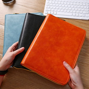 Compendio personalizado PU cuero organizador bolsa diario planificador cuaderno archivo documento carpeta padfolio cartera Carpeta para arkwork
