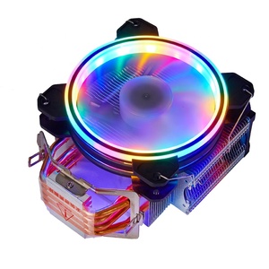 東莞カスタム4ヒートパイプ空気コンピュータヒートシンクLGA 1155 I3 I5 CPUクーラーRGB LED冷却ファン12Vラジエータープラスチック材料 - Product Image 3