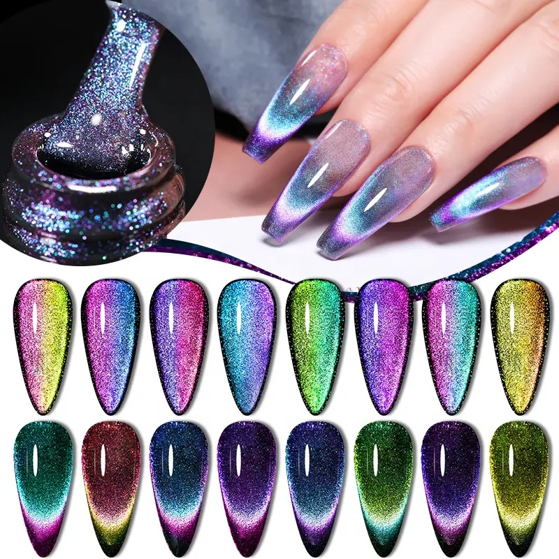 Private Label Cateyes Großhandel Nagel zubehör Vegan UV-Farbe 9d Magnetic Cat Eye Nagel Gel Polish einweichen