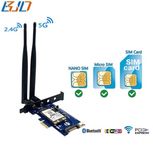 PCI Express PCI-E X1 Mini PCIe 52Pin kablosuz adaptör kartı SIM yuvası çift anten için 3G 4G LTE GSM GSM Modem Wifi BT modülü - Product Image 3