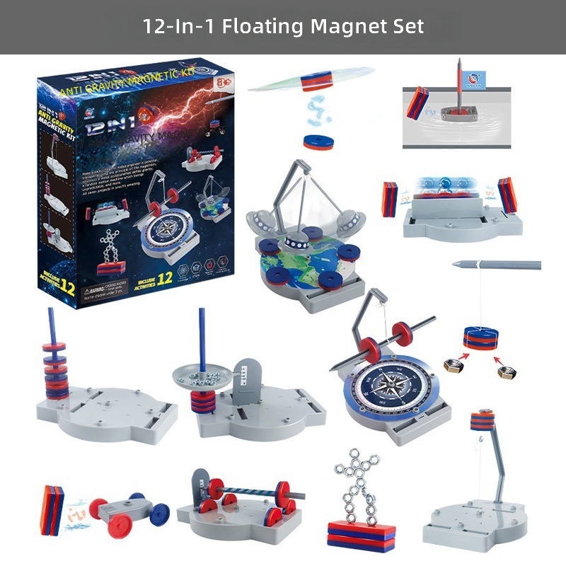 12-in-1 floating magnet set