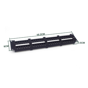 CAT6 CAT5网络接线板24 48端口RJ45插座19英寸屏蔽，带后杆 - Product Image 2