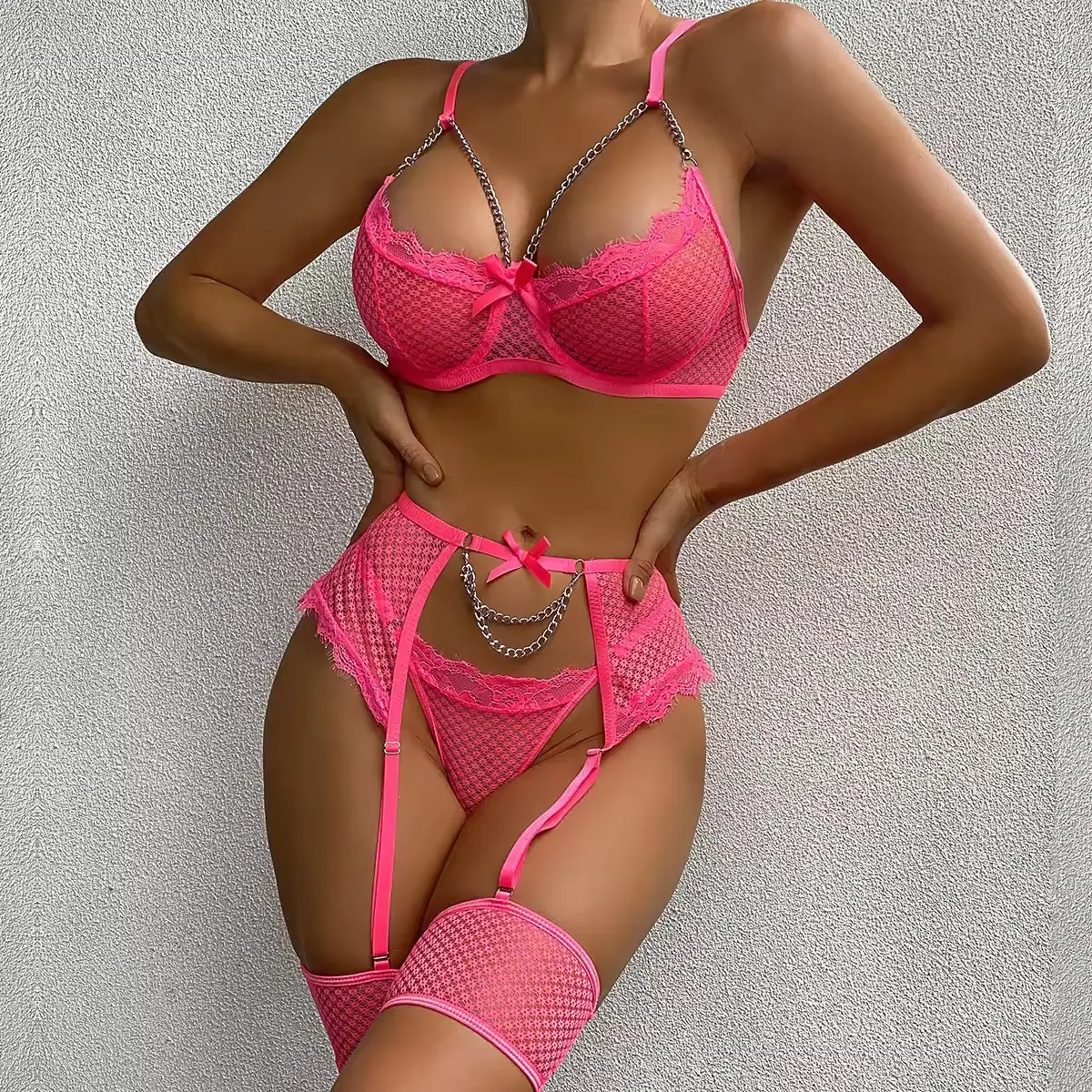 Conjunto de lencería erótica de malla para mujer, lencería Sexy + Liga + bragas, conjunto de lencería sensual, traje sexual, disfraces exóticos porno caliente, venta al por mayor, venta al por mayor de ropa interior