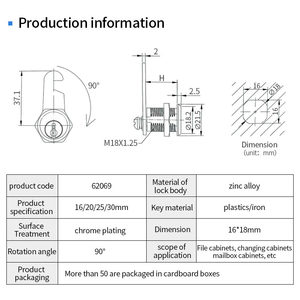 Hot Bán 16Mm <span class=keywords><strong>Key</strong></span> Cùng Một Tập Tin Tủ Khóa Giá Rẻ Locker Ngăn Kéo Khóa Với Cam Cho Hộp Thư Top Bán Xi Lanh Khóa - Product Image 4