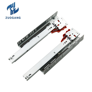 Zuo Gang 3 cajones plegables canal de empuje para abrir rieles telescópicos ocultos cierre suave debajo del montaje deslizante del cajón oculto - Product Image 1