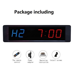 1 "LED programmier bar 12/24 Stunden Uhr Stoppuhr Countdown Countup Intervall-Fitness-Timer im Mehrfach trainings modus mit Fernbedienung