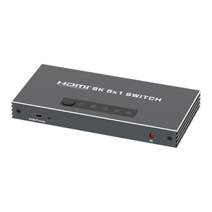 ODM Factory para HDMI 2,1 Switch con 2/3/4/5 puertos 8K 60Hz Divisores y convertidores de video 2 en 1 salida Caja de metal para HDMI 2,0 Switch
