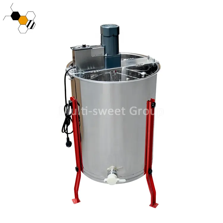 Moteur automatique Séparateur de traitement du miel 4 cadres Centrifugeuse électrique Extracteur de miel