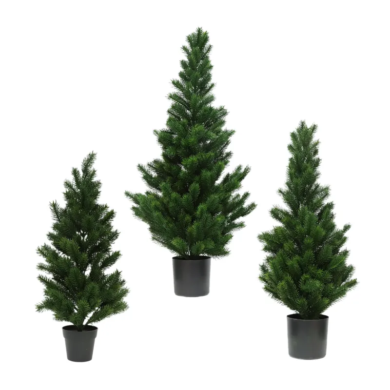 Labradorento — bonsaï en pot en plastique PSS04, décoration de maison, fausse plante, pin artificiel, petit arbre de noël